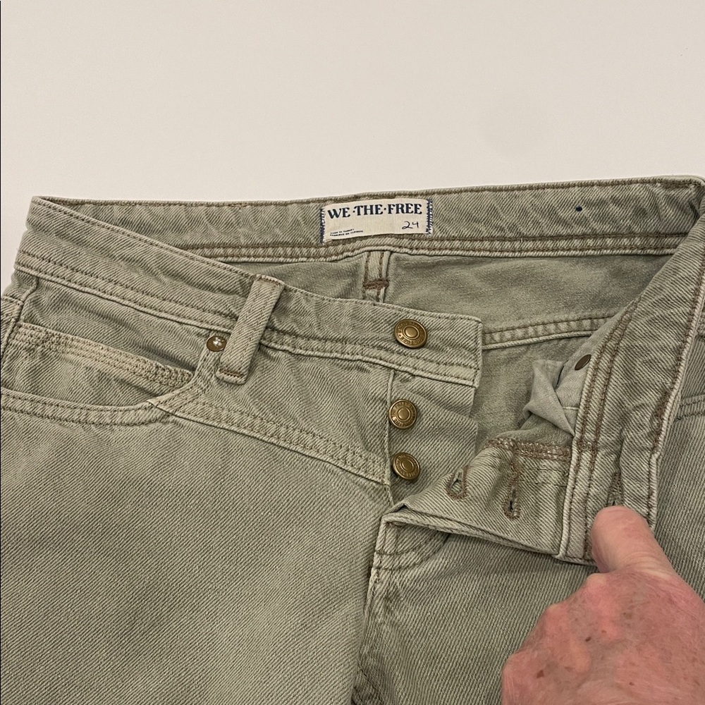 We The Free Slim Straight Jeans in Olive